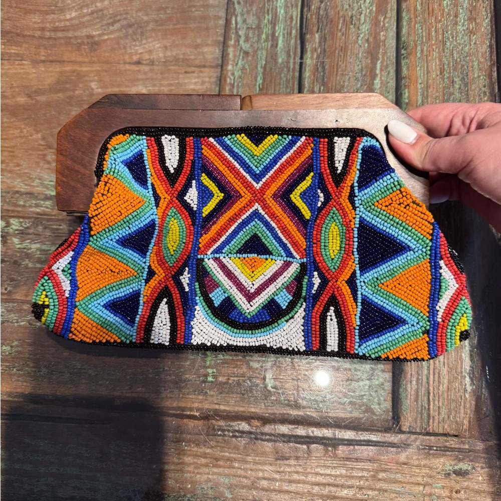 Colorful Beaded Clutch ALDO